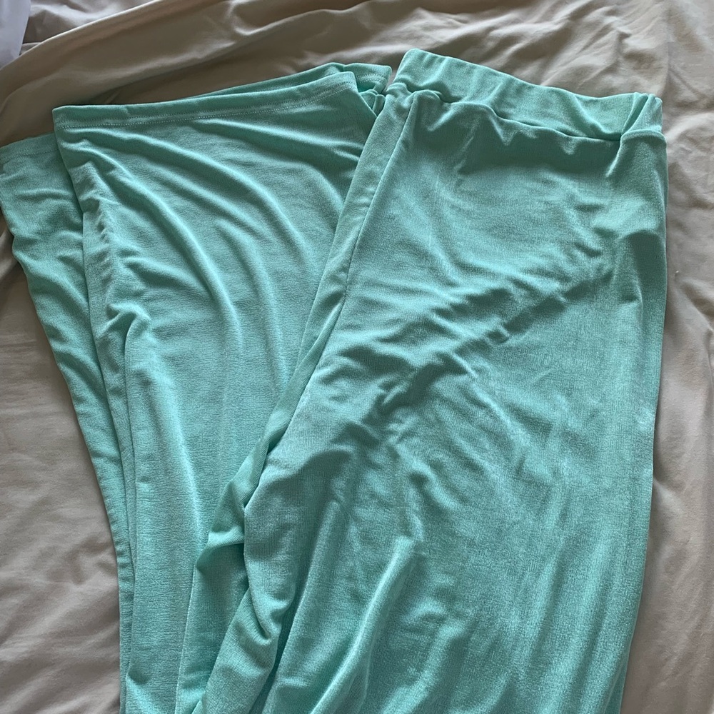 Mint Green Wide Leg Pants